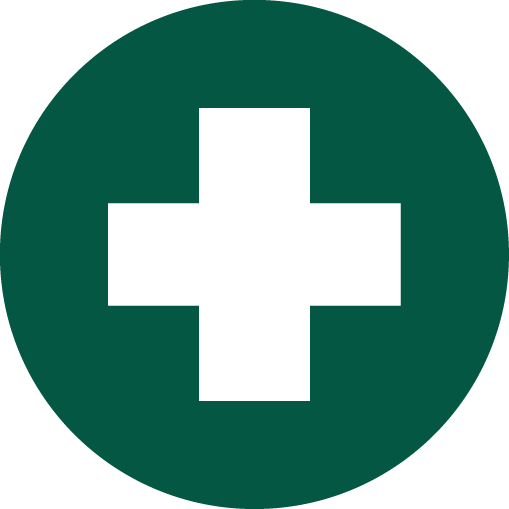 medical cross green icon